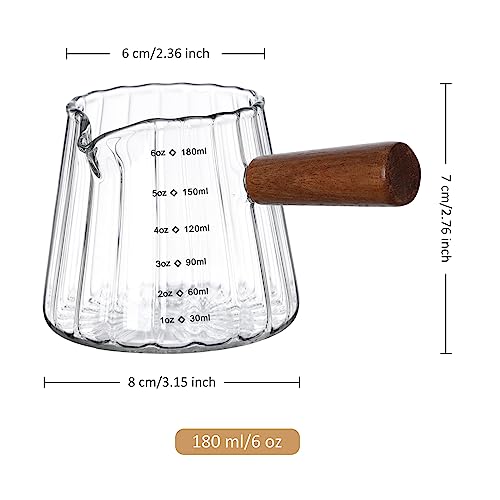 6 oz Glass Measuring Cups with Spout (6 Ounce)