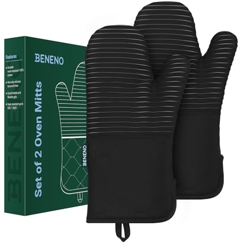 Heat Resistant 500°F Kitchen Oven Mitts 2 (2 Count)