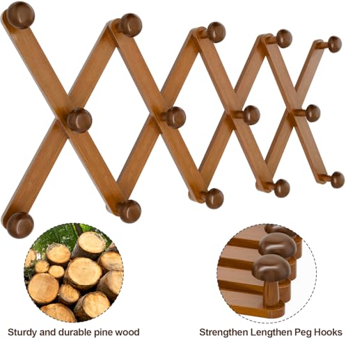 Hat Rack for Wall with 14 Hooks