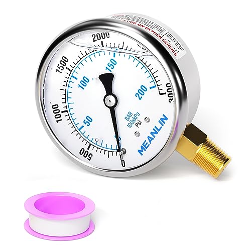0~3000Psi Liquid Filled Pressure Gauge 1
