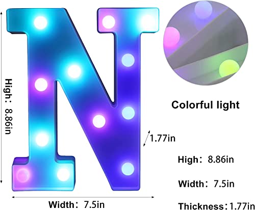 Colorful LED Letter Lights with Remote