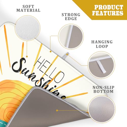 Summer Seaside Sunset over Sea Dish Drying Mat for Kitchen Counter