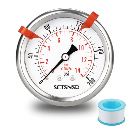 0 to 200 Psi Pressure Gauge
