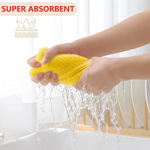 100% Cotton Waffle Weave Kitchen Dish Towels 4 (4 Count)