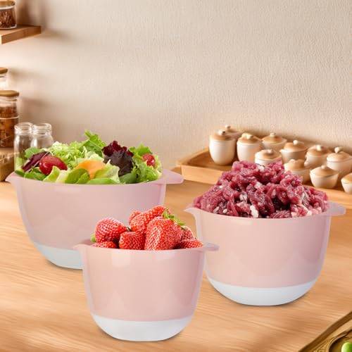 3 Small Mixing Bowls Set with Lids