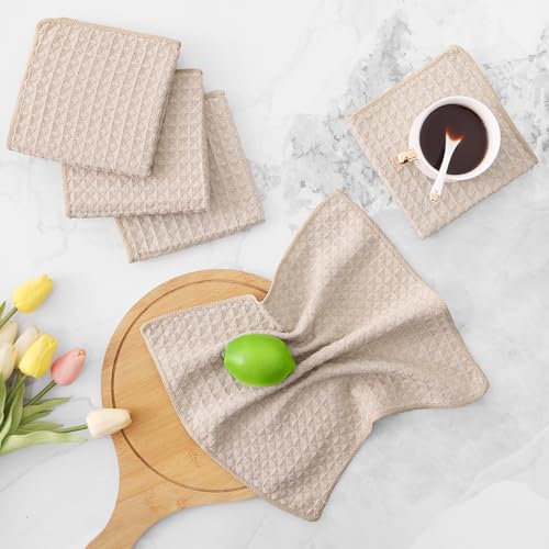 Microfiber Waffle Weave Kitchen Dish Cloths (8 Count)
