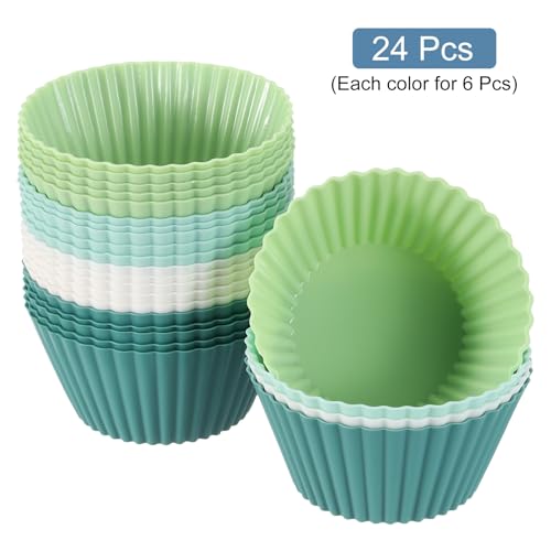 24Pcs Silicone Cupcake Liners
