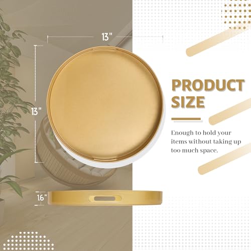 13" Gold Decorative Tray
