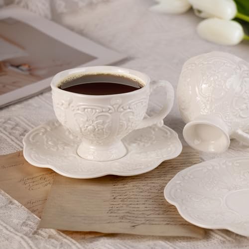 Tea Cups and Saucers Set of 2 (2 Count)