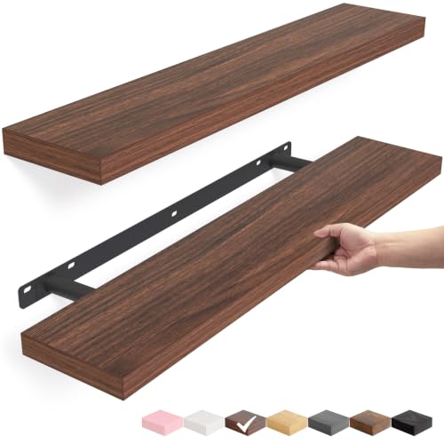 Walnut Like Floating Shelves 22.5in
