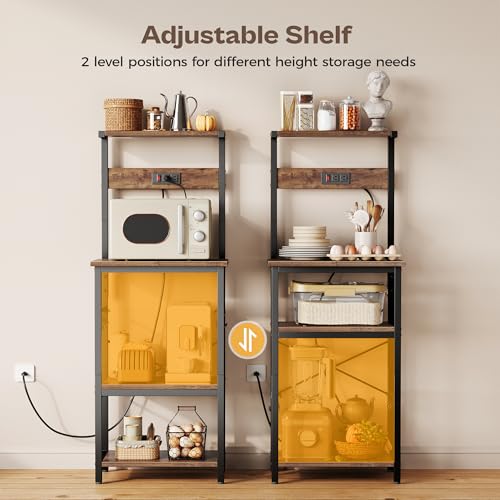 4 Tier Bakers Rack with Power Outlets