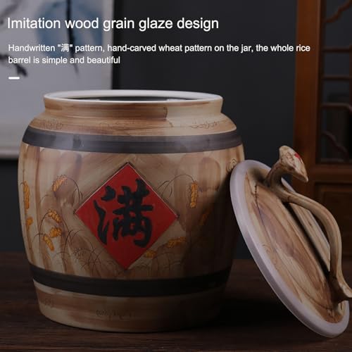 Ceramic Rice Storage Container Sealed Rice Bucket