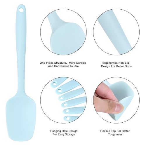 Heat Resistant Silicone Spatulas Set Food Grade Silicone Seamless One Piece Design BPA