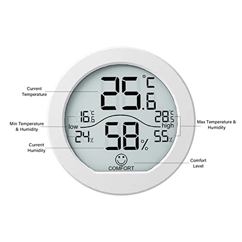 Indoor Digital Hygrometer Thermometer for Room Temperature Humidity Meter (3 Count)