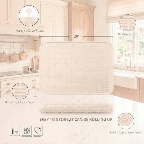 Silicone Dish Drying Mat for Multiple Usage