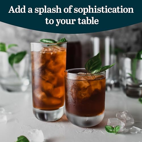 Polaris Tumbler & Rocks Drinking Glasses Set of 16 (16 Count)