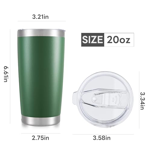 20 oz Tumbler with Lid Stainless Steel Insulated Tumblers Bulk Cups Mug (4 Count)