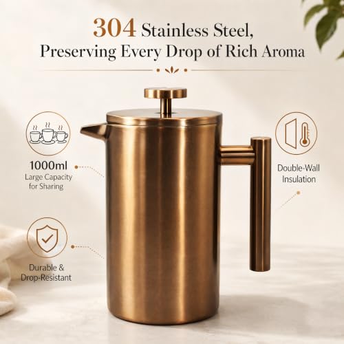 34oz French Press Coffee Maker