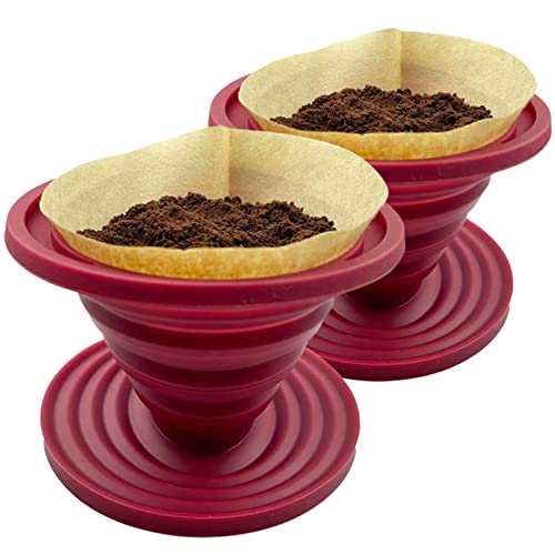 Collapsible Pour Over Coffee Dripper for Camping (2 Count)