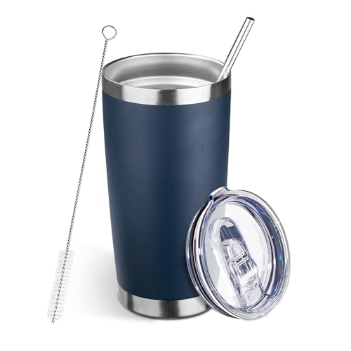 DIW 20oz Insulated Tumbler Travel Coffee Mug with Lid Straw