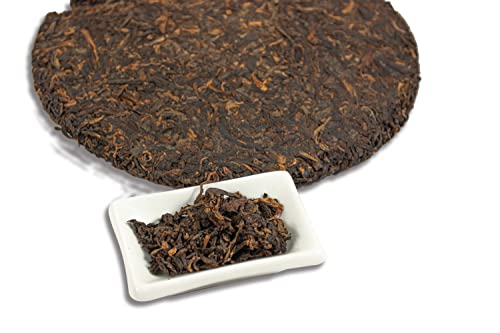 Premium 8 Years Aged Puerh Black Tea Cake 12.35oz (12.35 Ounce)