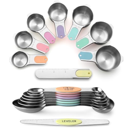 Magnetic Measuring Cups & Spoons Set of 15 w