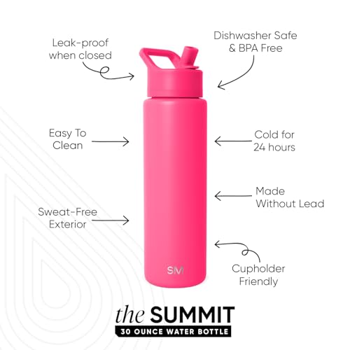 Insulated Water Bottle with Straw