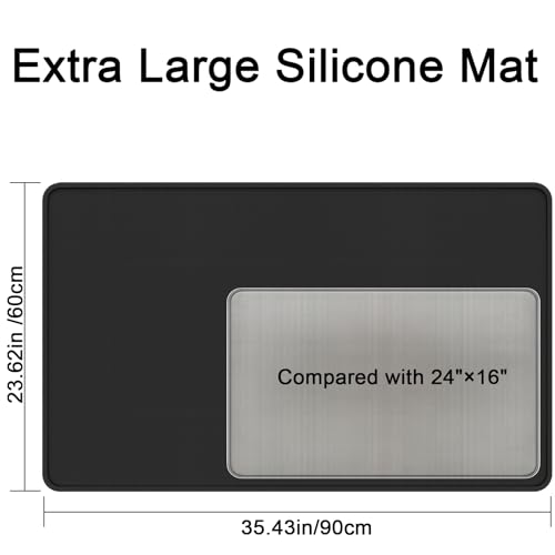 Silicone Mat 35.4"x23.6" Silicone Mats for Kitchen Counter Heat Resistant Mats for Countertop