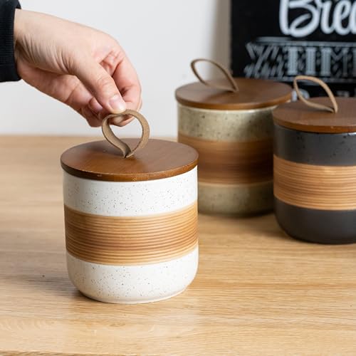 Coffee Container with Airtight Lid Ceramic Kitchen Food Storage Jar