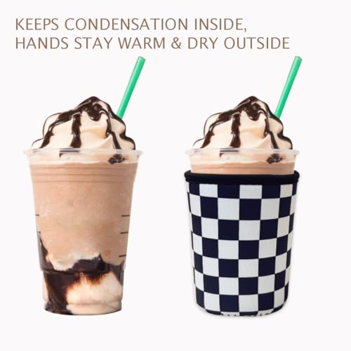 Reusable Insulated Neoprene Iced Coffee Cup Sleeve (3 Count)