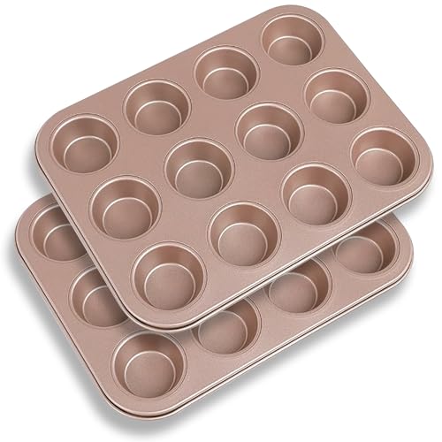 2 Packs Nonstick Round Muffin Baking Pan Tin (2 Count)
