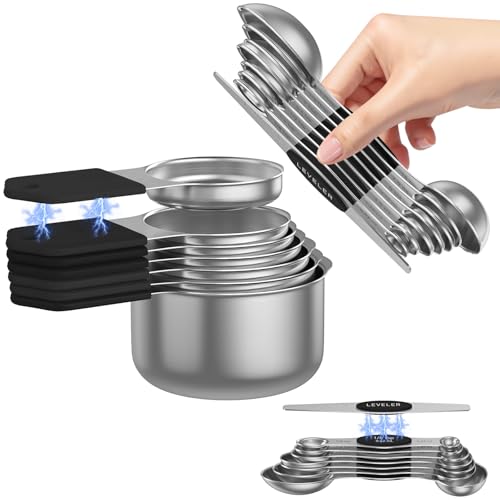 Magnetic Measuring Cups and Spoons Set (15 Count)