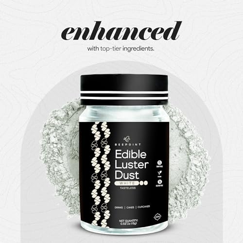 White Edible Luster Dust 15g