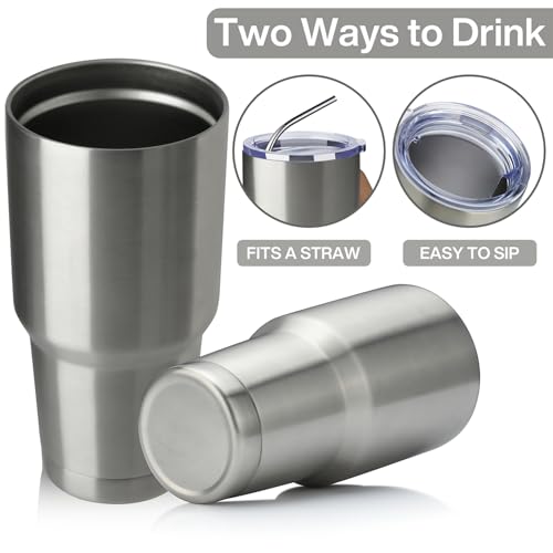 30oz Insulated Tumbler With Lids and Straws (8 Count)