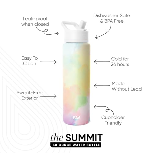 Insulated Water Bottle with Straw