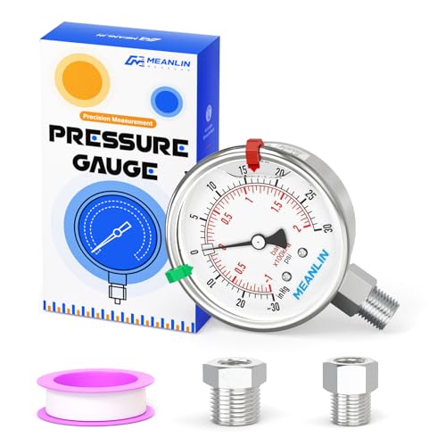 0~600Psi Stainless Steel Liquid Filled Pressure Gauge 2.5" FACE DIAL 1