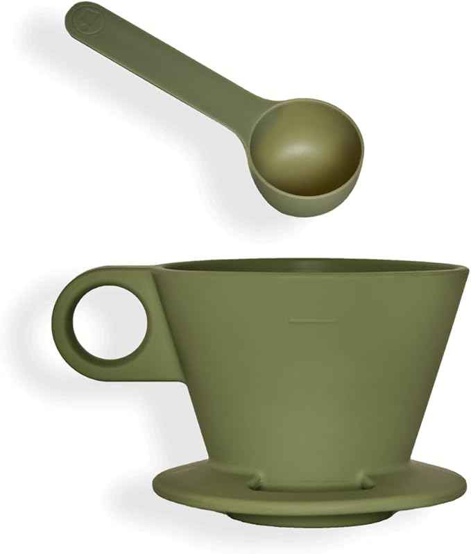 Verve Dwell Dripper Pour Over Coffee Maker Set, Non-Electric Coffee Dripper, Manual Brew Maker (Green)