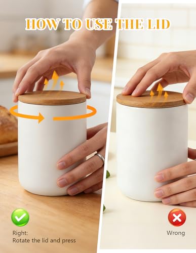 1000ml 33.8oz Ceramic Food Storage Containers with Lids