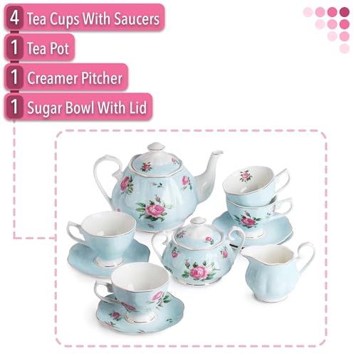 BTaT Floral Tea Sets for Adults