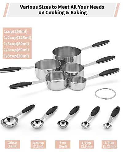 Measuring Cups and Spoons Set 304 Stainless Steel 10