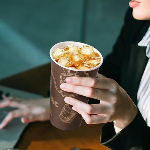 Coffee Cups 16oz 180 Pack Disposable Paper Cup Durable Drinking Cup (180 Count)