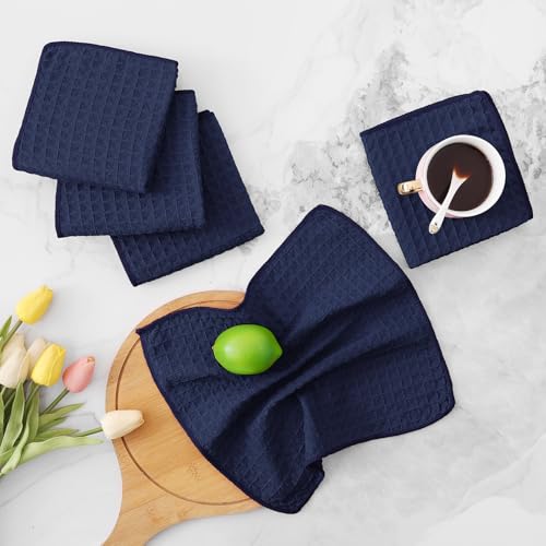 Microfiber Waffle Weave Kitchen Dish Cloths (8 Count)