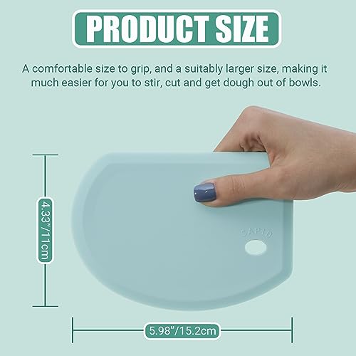 Silicone Dough Scraper with Metal Core Flexible Bowl Scraper Bread Baking