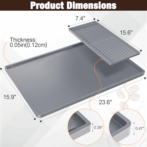 Premium Dish Drying Mat & Removable Coffee Bar Mat