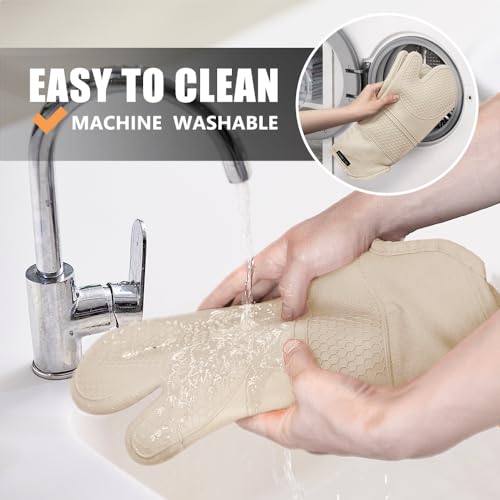 Silicone Oven Mitts and Pot Holders Sets