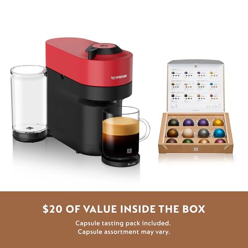 Vertuo Pop+ Coffee and Espresso Maker by Breville with Milk Frother