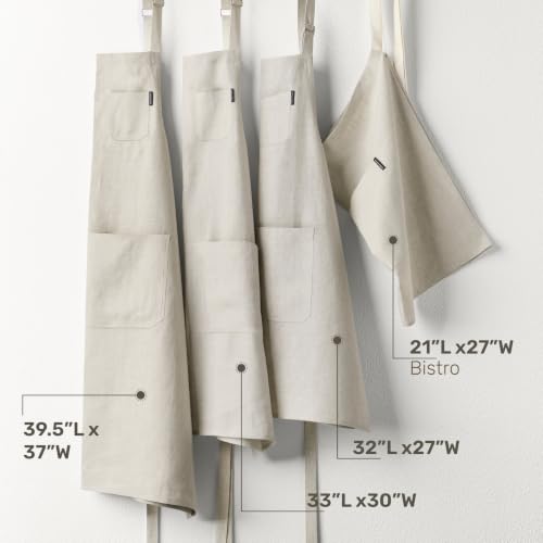 100% Linen Apron Light Natural