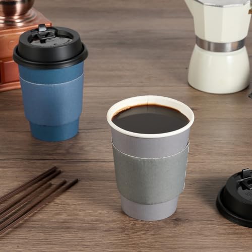 100 Pack 12 oz Disposable Coffee Cups with Lid (100 Count)