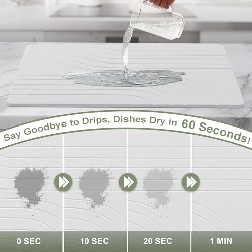 Large Stone Drying Mat for Kitchen Counter
