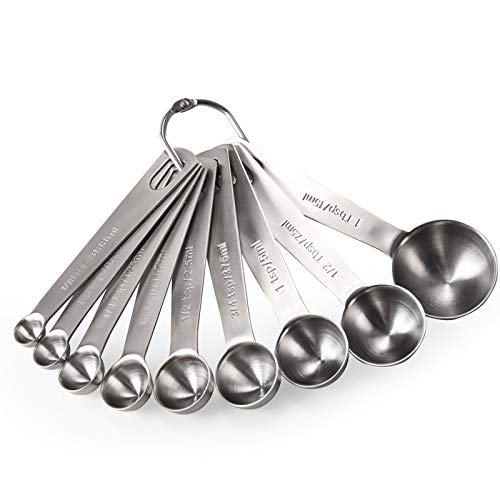 18 8 Stainless Steel Measuring Spoons Set of 9